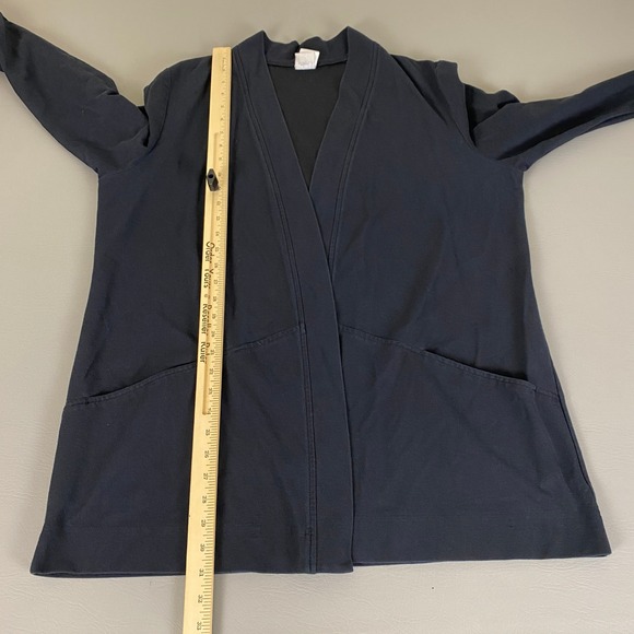 Vintage Weekenders Cardigan Jacket XL Blue Made In Canada Open Knit Pockets - Picture 7 of 10